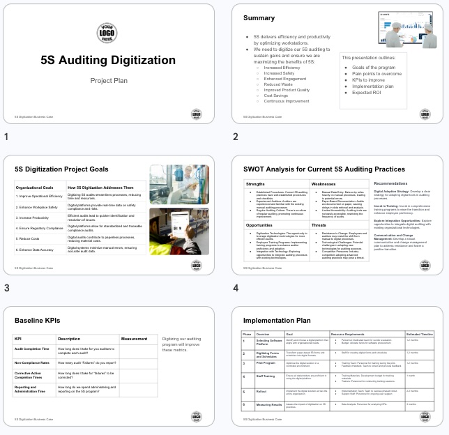 5S digitization presentation template - weever