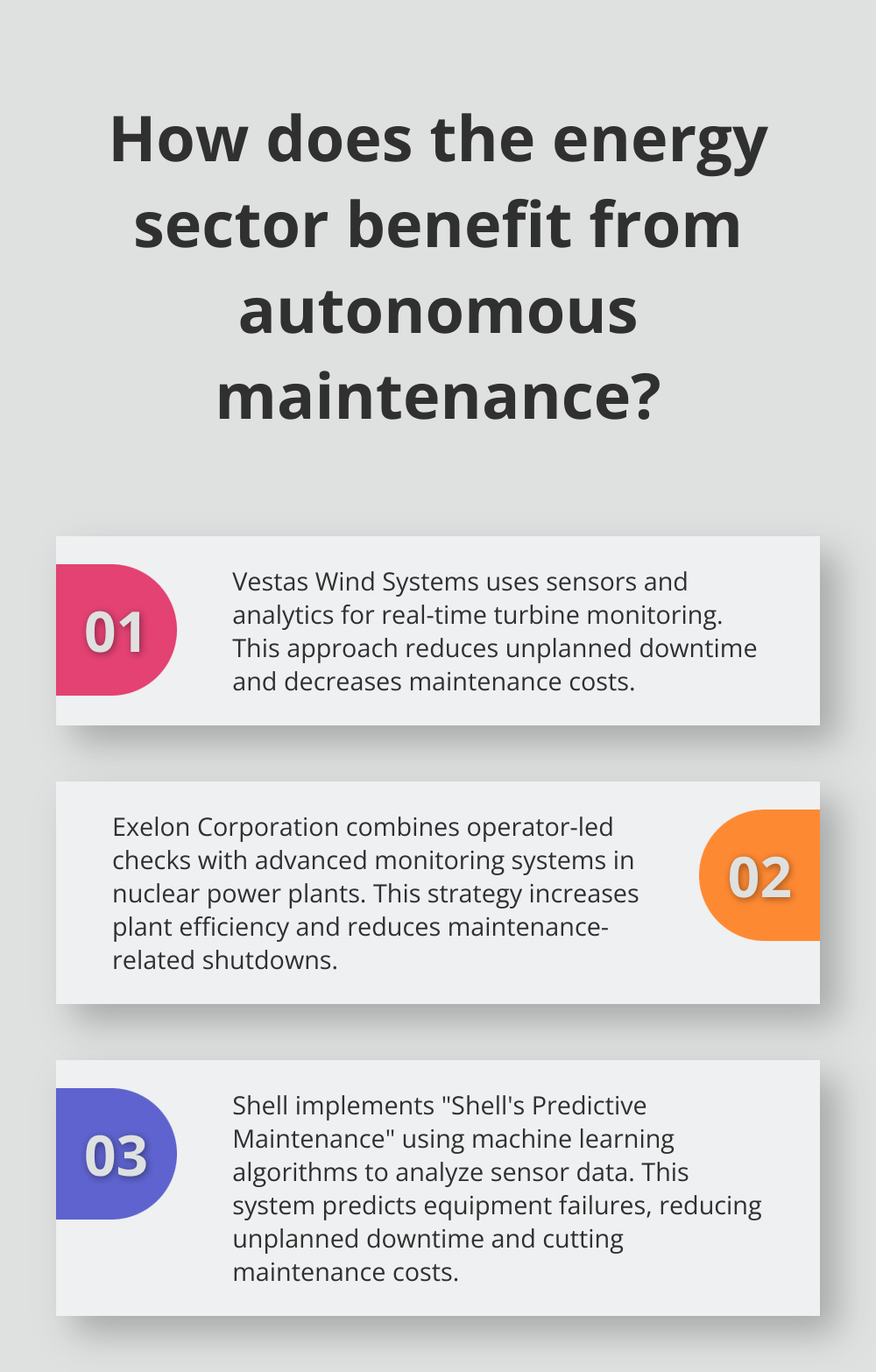 Fact - How does the energy sector benefit from autonomous maintenance?