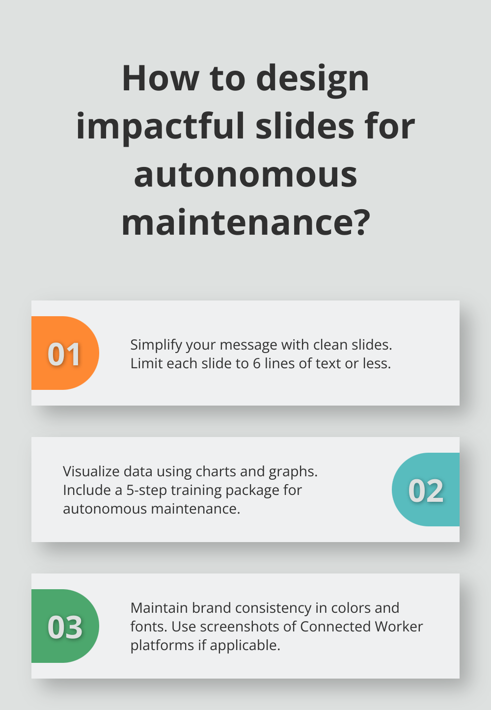 Infographic: How to design impactful slides for autonomous maintenance? - autonomous maintenance presentation